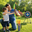 Kit Arco e Flecha Infantil com LED, Alvo e 10 Flechas de Ventosa | LightBow