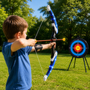 Kit Arco e Flecha Infantil com LED, Alvo e 10 Flechas de Ventosa | LightBow