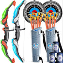 Kit Arco e Flecha Infantil com LED, Alvo e 10 Flechas de Ventosa | LightBow
