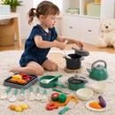 Kit Cozinha Infantil com Panelinhas, Utensílios e Comidinhas | MiniChef