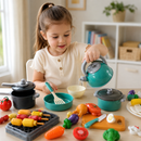 Kit Cozinha Infantil com Panelinhas, Utensílios e Comidinhas | MiniChef