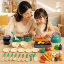 Kit Cozinha Infantil com Panelinhas, Utensílios e Comidinhas | MiniChef