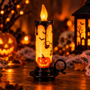 Kit Vela LED Grande com Luz Colorida para Halloween