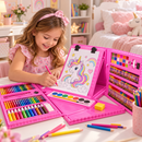 Kit de Desenho e Pintura Infantil 208 Peças com Maleta