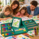 Kit de Desenho e Pintura Infantil 208 Peças com Maleta