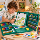 Kit de Desenho e Pintura Infantil 208 Peças com Maleta