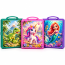 Kit de Desenho e Pintura Infantil 208 Peças com Maleta