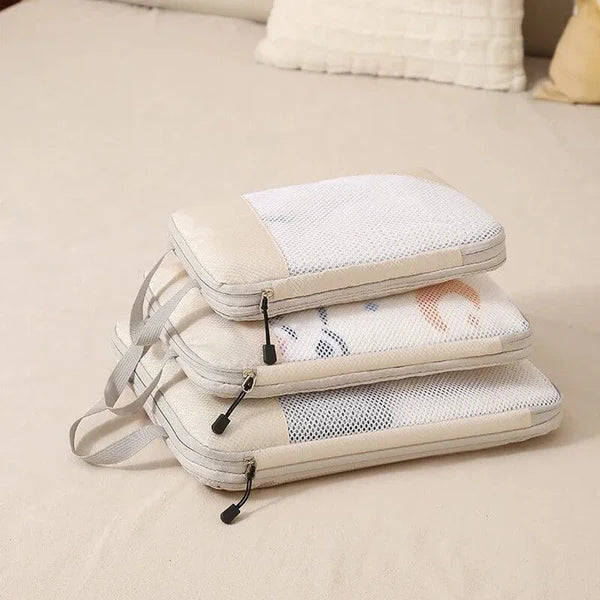 Kit de Bolsas Organizadoras Compressíveis para Viagem