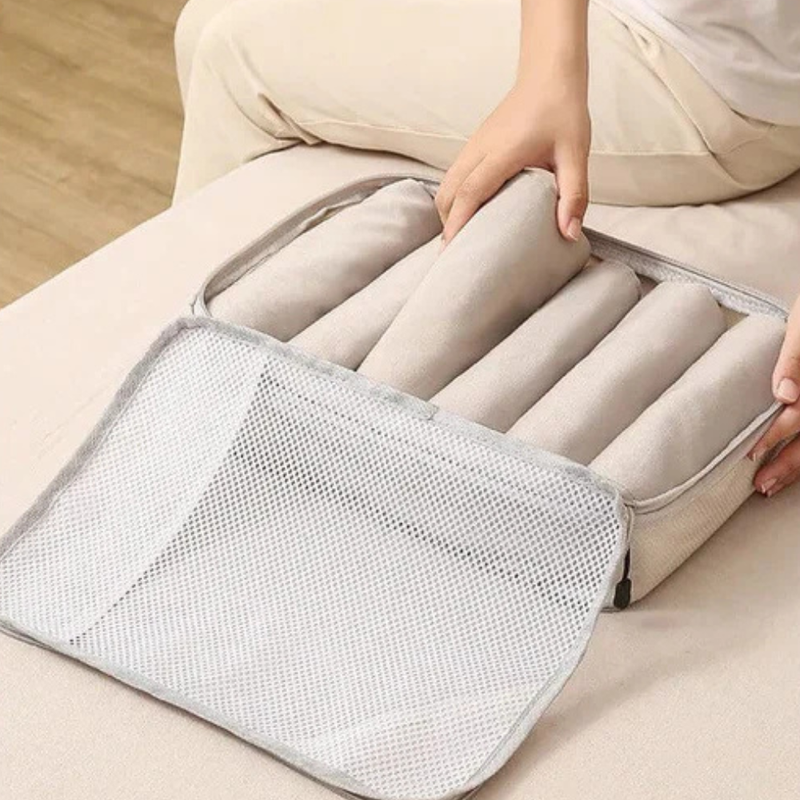 Kit de Bolsas Organizadoras Compressíveis para Viagem