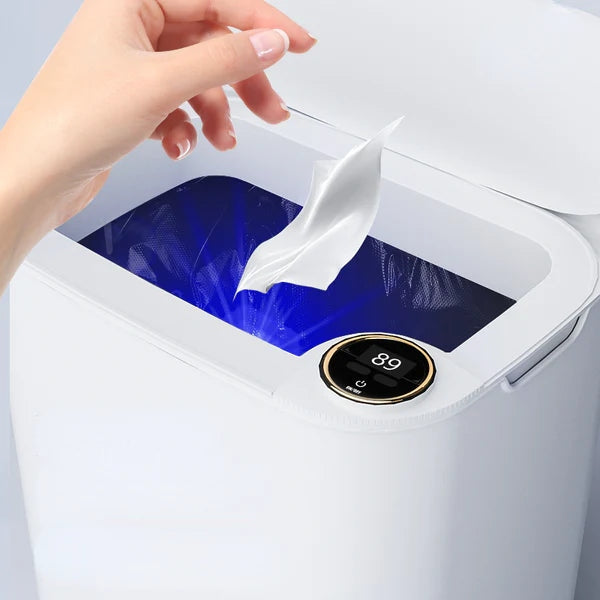 Lixeira Inteligente Automática com Sensor de Movimento Recarregável
