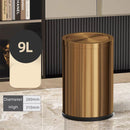 Lixeira para Banheiro em Aço Inoxidável Redonda com Tampa Basculante