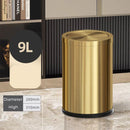 Lixeira para Banheiro em Aço Inoxidável Redonda com Tampa Basculante