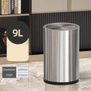 Lixeira para Banheiro em Aço Inoxidável Redonda com Tampa Basculante