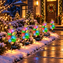 Luminária Solar LED Pinheiro de Natal Colorido para Jardim