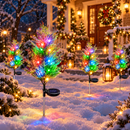Luminária Solar LED Pinheiro de Natal Colorido para Jardim