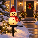 Luminária Solar Natalina Boneco de Neve para Jardim