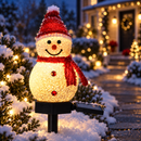 Luminária Solar Natalina Boneco de Neve para Jardim
