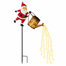 Luminária Solar de Jardim de Papai Noel com Regador