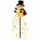 Luminária Solar de Natal Boneco de Neve para Jardim