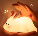 Luminária Coelhinho de Silicone Noturna com Sensor de Touch