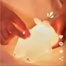 Luminária Coelhinho de Silicone Noturna com Sensor de Touch