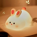 Luminária Coelhinho de Silicone Noturna com Sensor de Touch