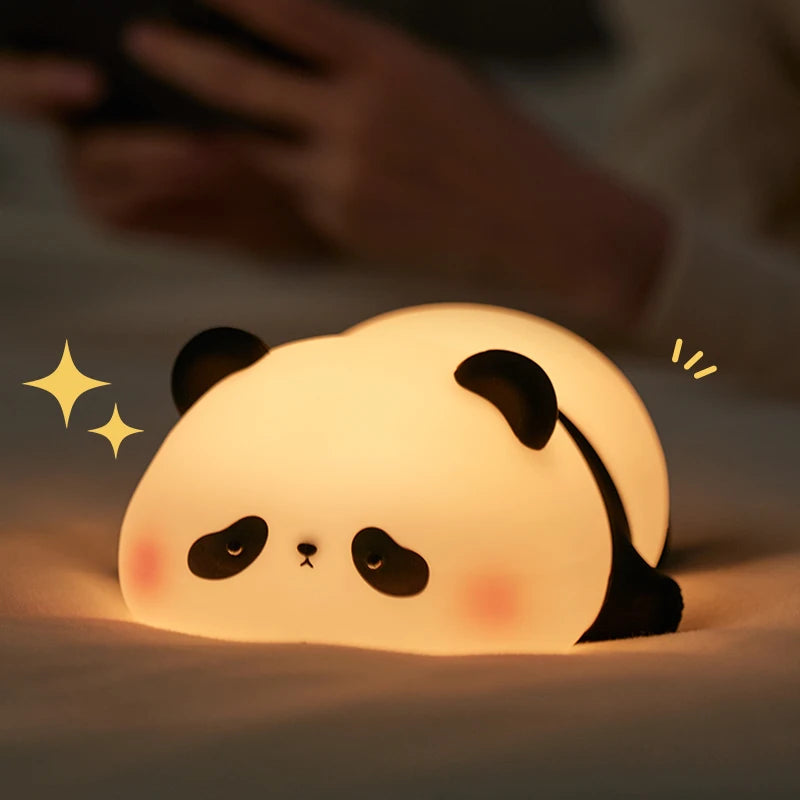 Luminária LED Noturna Panda Preguiçoso em Silicone