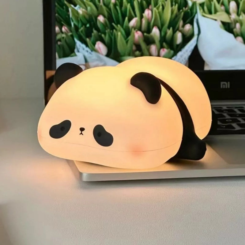 Luminária LED Noturna Panda Preguiçoso em Silicone