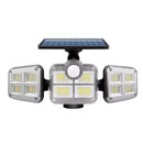 Luminária Refletor Led Solar com 3 Cabeças Impermeável - SunGlow