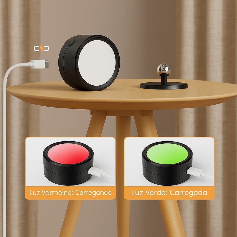 Luminária de Parede Recarregável 3M Spot com Luz Direcionável Ajustável