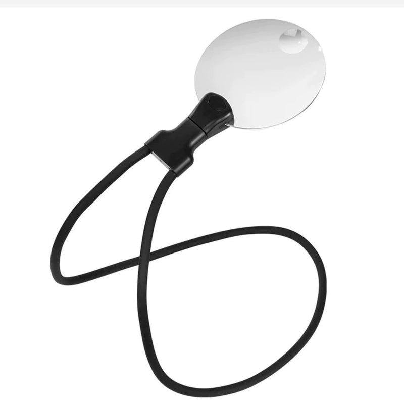 Lupa de Pescoço com Suporte de Mesa para Leitura e Artesanato - Aumento 3x/10x
