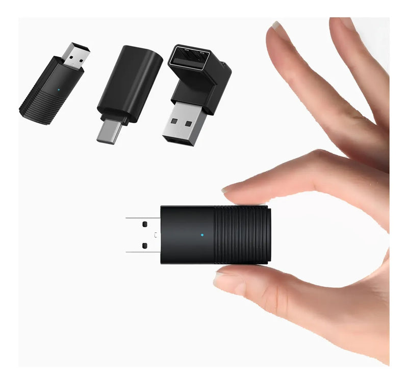 Mini Adaptador Sem Fio CarPlay/Android Auto para Multimídia Automotiva