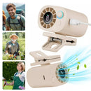 Mini Ventilador Automotivo com Clipe Rotação 360° e Display Digital