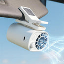 Mini Ventilador Automotivo com Clipe Rotação 360° e Display Digital
