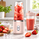 Mini Liquidificador Portátil Recarregável com 2 Copos 400ml e 6 Lâminas