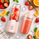 Mini Liquidificador Portátil Recarregável com 2 Copos 400ml e 6 Lâminas