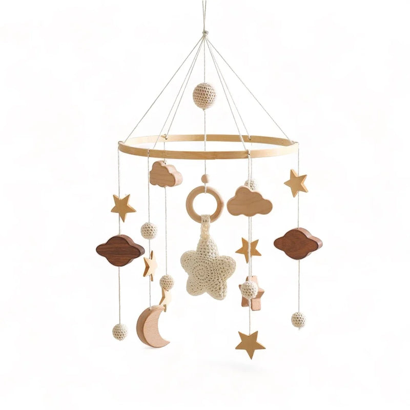 Móbile Céu de Madeira para Berço Infantil
