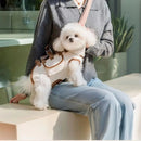 Mochila Pet com Coleira e Elevação Crossbody Multifuncional