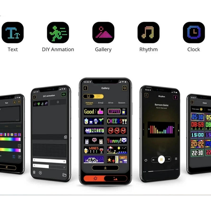 Painel de LED Flexível Automotivo para Carros e Caminhões com Controle por App