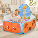 Piscina de Bolinhas Infantil Portátil com Cesta de Basquete