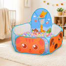 Piscina de Bolinhas Infantil Portátil com Cesta de Basquete
