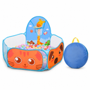 Piscina de Bolinhas Infantil Portátil com Cesta de Basquete