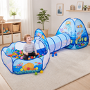 Playground Infantil 3 em 1 com Tenda, Túnel e Piscina de Bolinhas