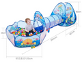 Playground Infantil 3 em 1 com Tenda, Túnel e Piscina de Bolinhas