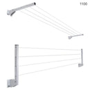 Varal Dobrável Retrátil de Alumínio + 21m de Cabo Aço Encapado