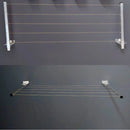 Varal Dobrável Retrátil de Alumínio + 21m de Cabo Aço Encapado